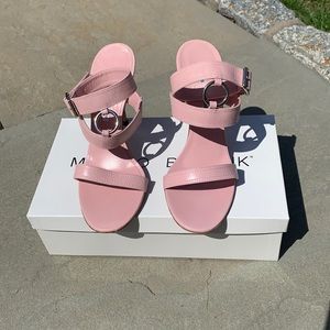Pink Manolo Blahnik Barely Worn Sandals Size 37.5